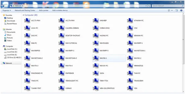 Duyệt mạng LAN qua Explorer