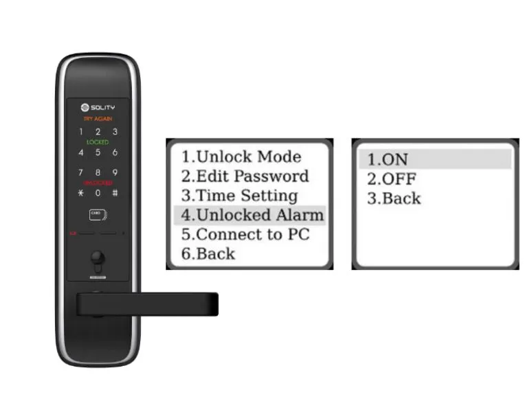 Cách thiết lập cảnh báo trên khóa vân tay