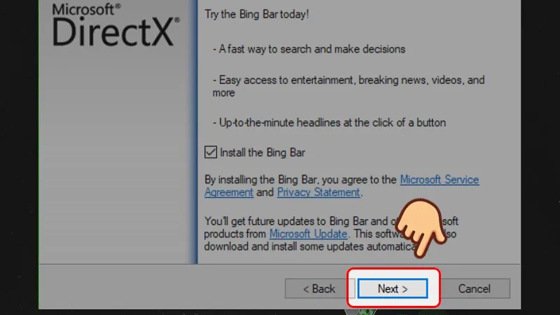 Cài đặt DirectX thành công