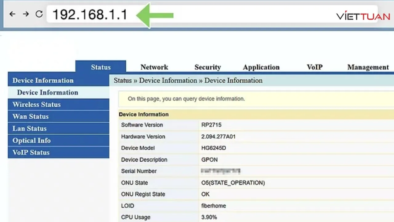 Cấu hình thiết bị qua ứng dụng di động cho cách cài đặt wifi không dây