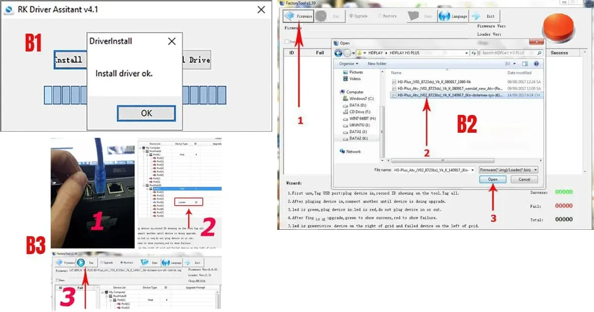 Flash firmware cho Android TV box Rockchip