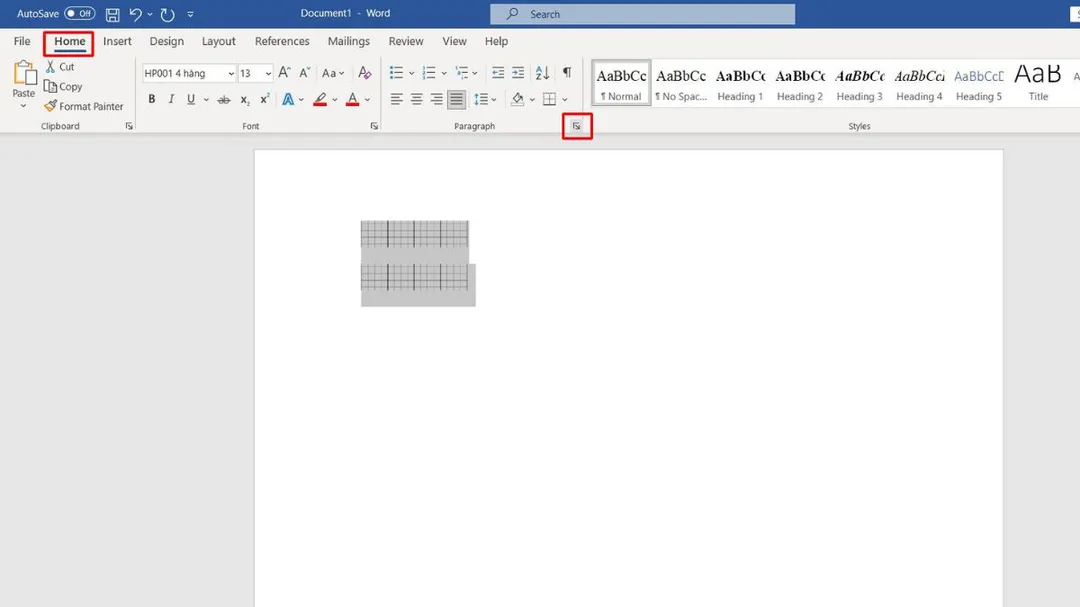 Chỉnh Paragraph Settings