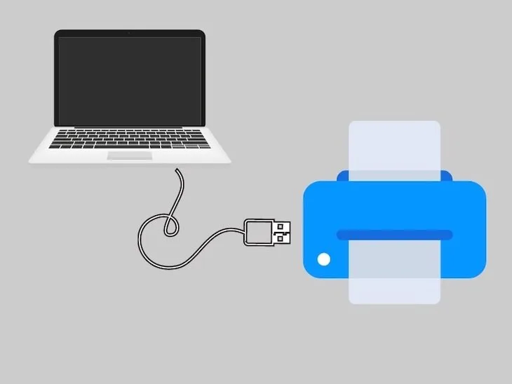 Chuẩn bị máy tính, máy in và cáp USB trước khi cài