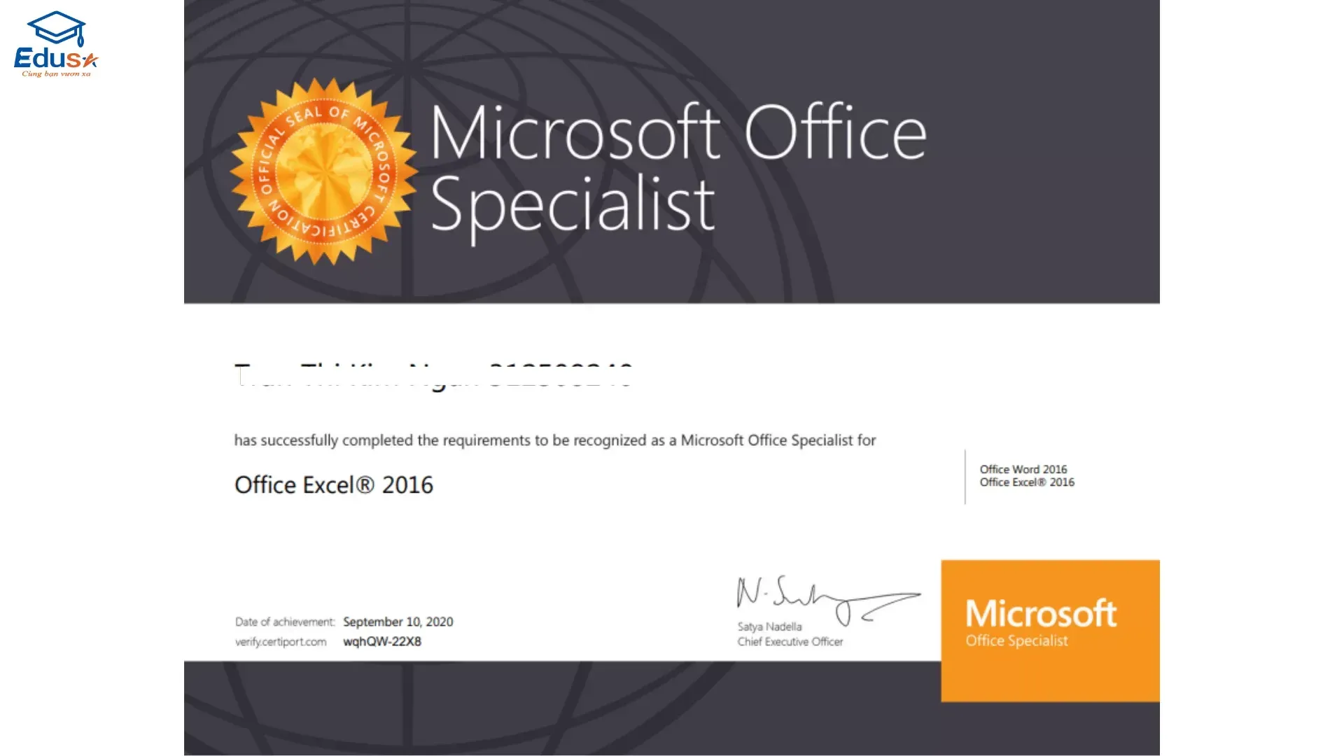 Chứng chỉ MOS quốc tế khi học sách tin học văn phòng cơ bản pdf