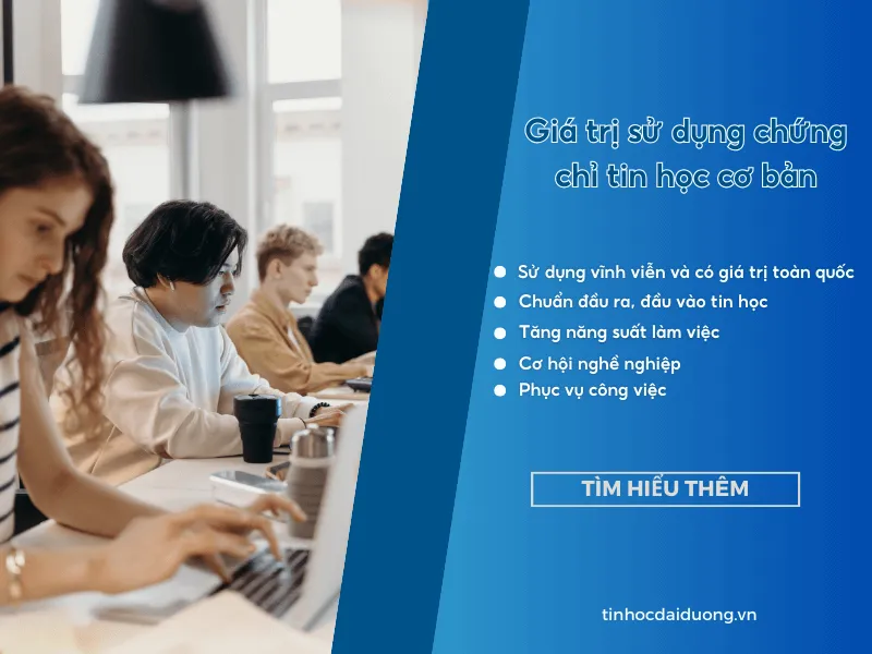 Chứng chỉ ứng dụng công nghệ thông tin cơ bản có giá trị sử dụng lâu dài