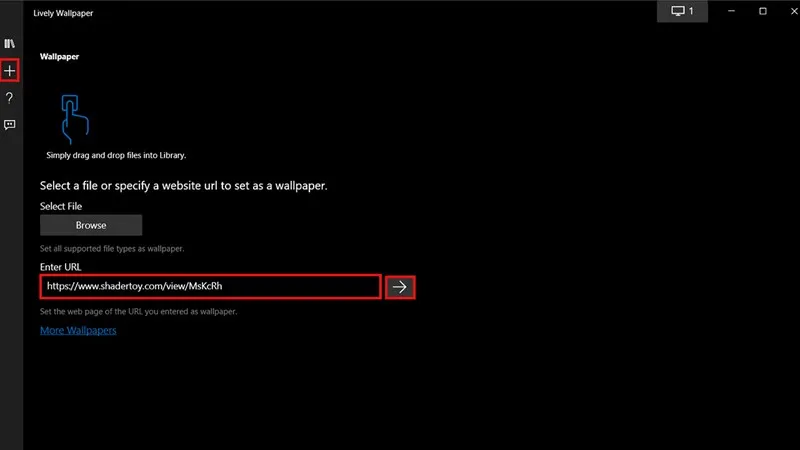 Dán đường link YouTube để thiết lập hình nền trực tuyến