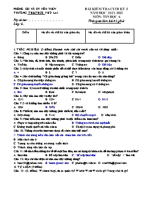 Đề Thi Môn Tin Học Lớp 6: Hướng Dẫn Chi Tiết Các Dạng Bài Tập Thường Gặp