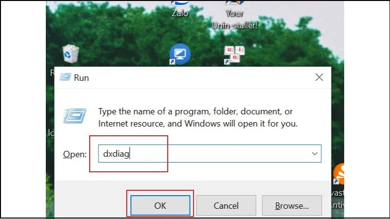 Tại hộp thoại RUN bạn nhập