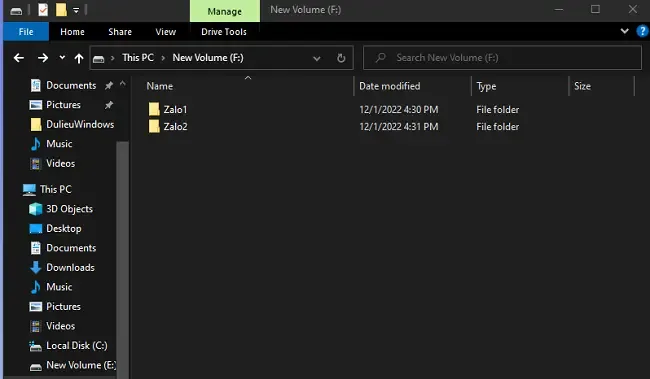 Đổi tên thư mục giúp quản lý cách cài 2 zalo trên máy tính tốt hơn