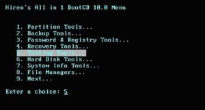 Download Hiren boot 10 – Đĩa cứu hộ máy tính