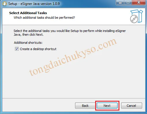Tạo biểu tượng tắt cho Java Thuế trên màn hình chính