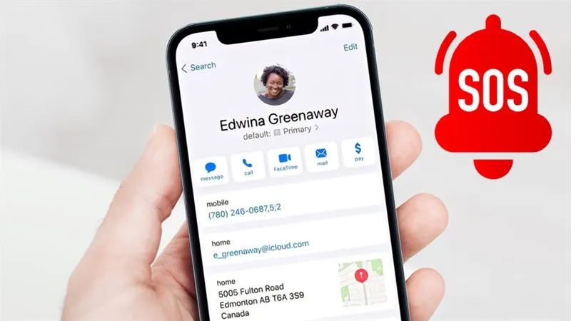 Giao diện cài đặt Emergency Bypass trên iPhone trong danh bạ