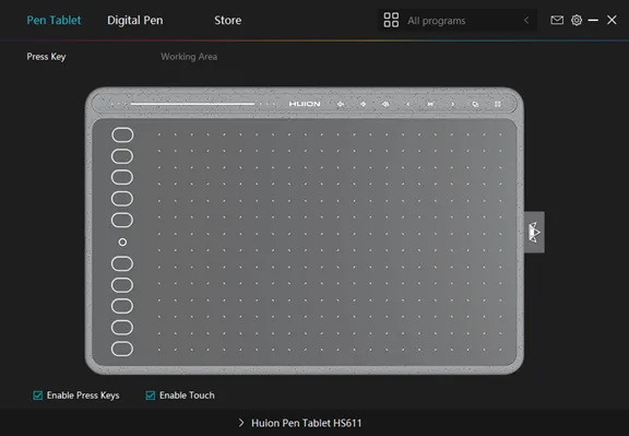 Giao diện driver V15 khi thiết bị đã kết nối