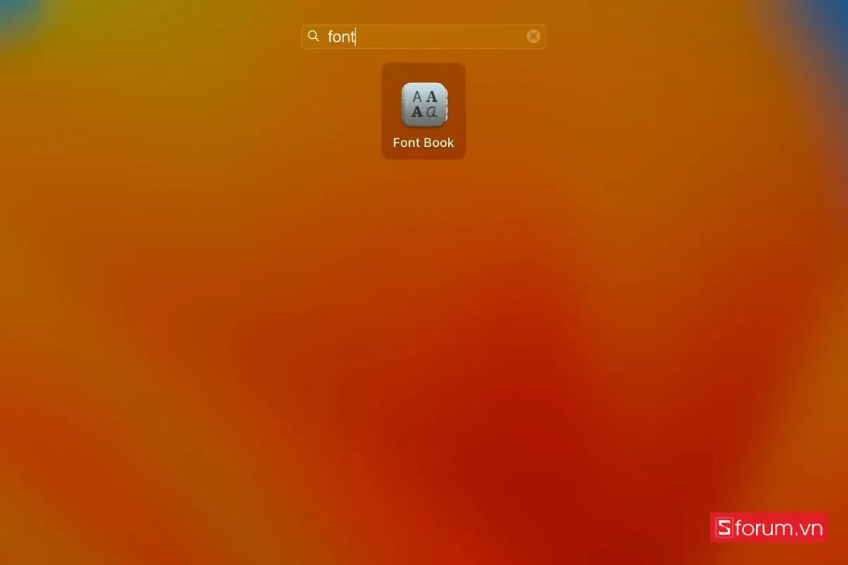 Giao diện Font Book hiển thị danh sách font đã cài đặt trên Macbook