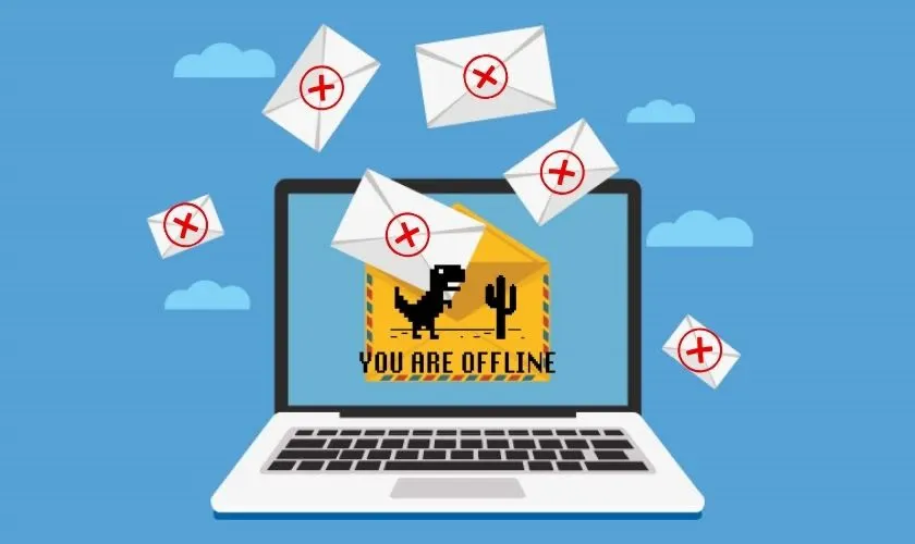 Ví dụ email bị đánh dấu spam do nội dung vi phạm