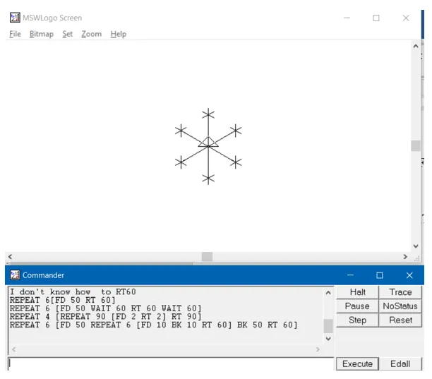 Hình vẽ trang trí phức tạp từ câu lệnh lặp lồng nhau