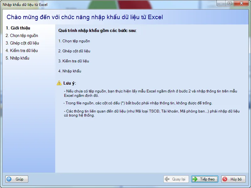 Khởi động nhập khẩu