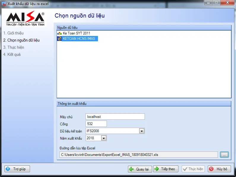 Cấu hình kết nối