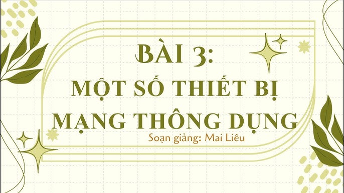 Trắc Nghiệm Tin Học 12 Bài 3: Một Số Thiết Bị Mạng Thông Dụng (Có Đáp Án Chi Tiết)