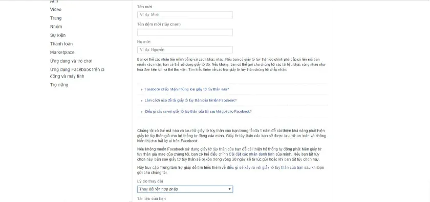 Gửi hồ sơ xác minh danh tính trực tiếp cho đội ngũ Facebook
