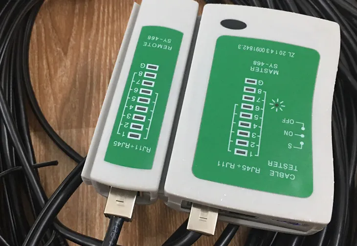 Kiểm tra dây mạng bằng bộ test