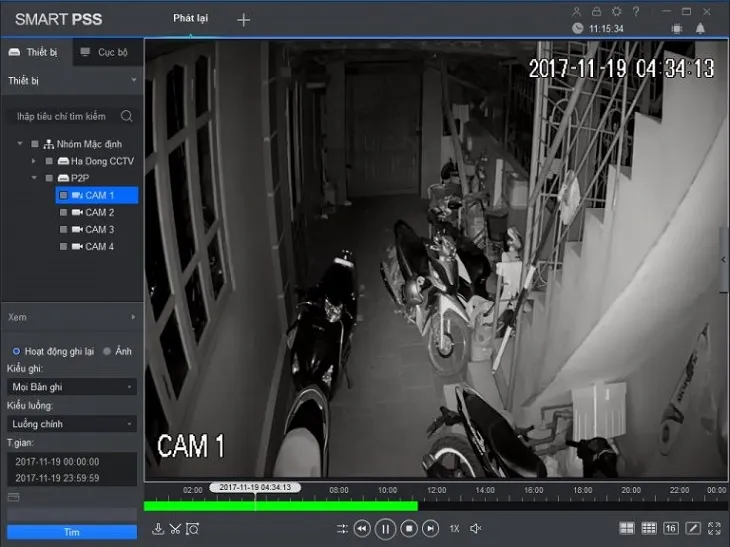 Tìm màu xanh lá cây bên trái > Chọn thời điểm bắt đầu muốn lưu lại > Nhấp chuột vào đó.