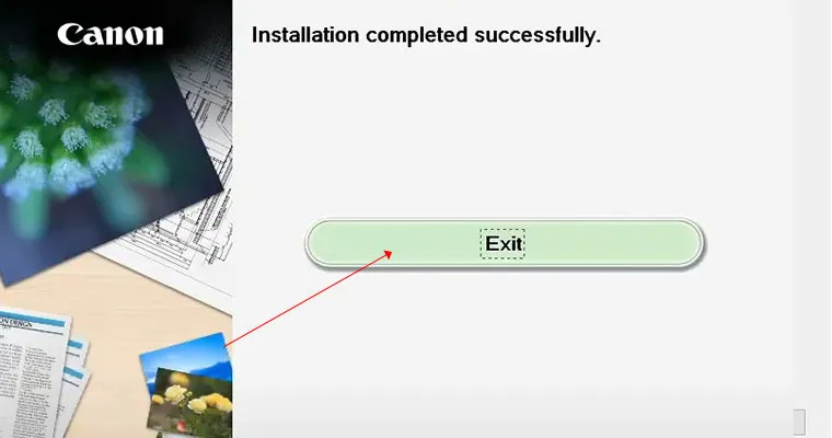 Nhấn Exit để kết thúc quá trình cài đặt driver