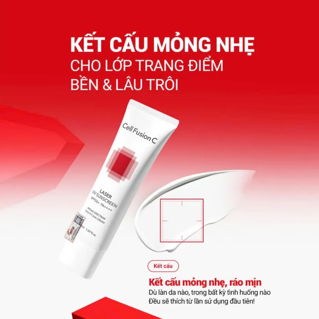 Chất kem dễ tán và tiệp vào da ngay lập tức