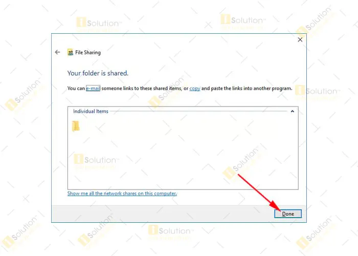 Hoàn tất chia sẻ file