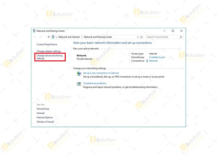 Cấu hình chia sẻ nâng cao