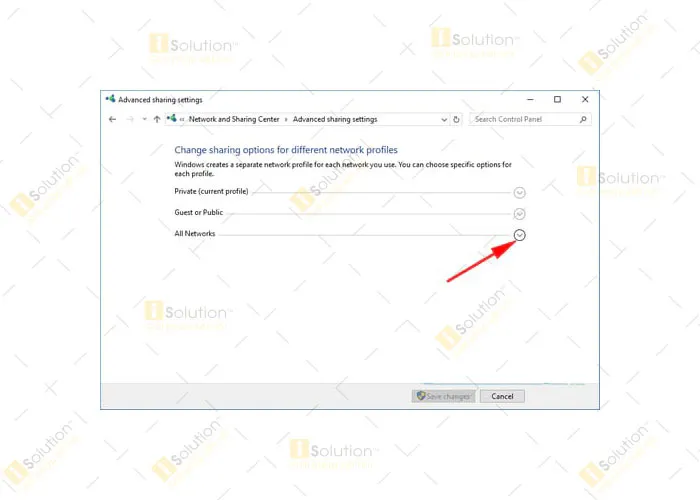 Mở rộng tùy chọn cho tất cả các mạng