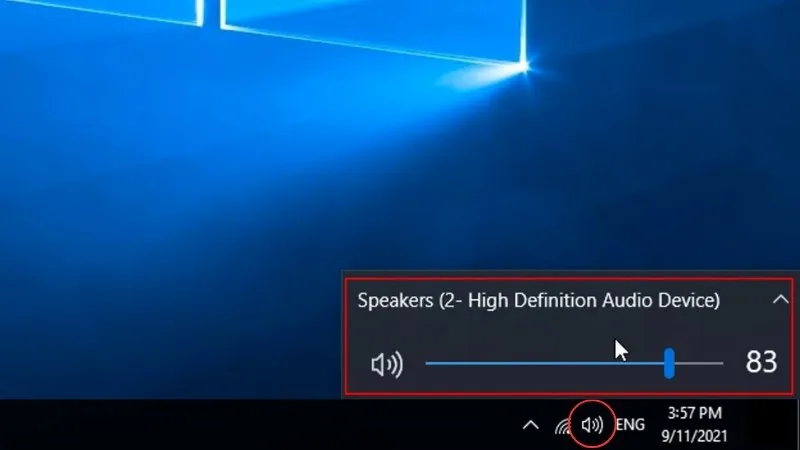 Kiểm tra âm lượng có đang bị Mute hay ở mức thấp nhất