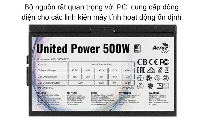 Vai trò của nguồn máy tính