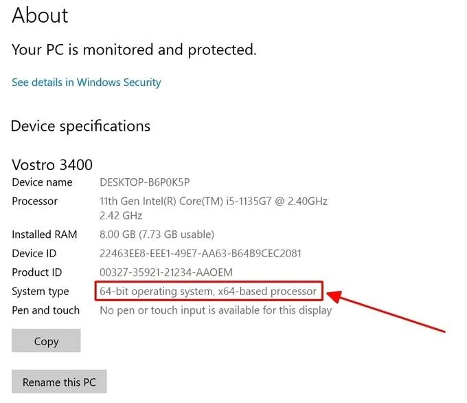 Kiểm tra thông tin hệ điều hành Windows 32-bit hoặc 64-bit