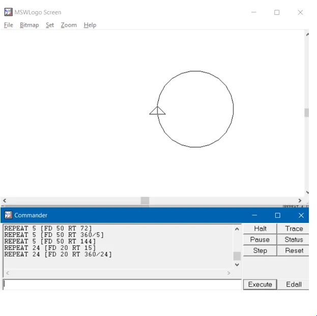 Kỹ thuật vẽ đường tròn bằng 360 bước lặp