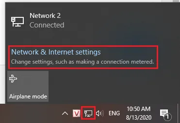 Truy cập cài đặt mạng để hiệu chỉnh Network Profile