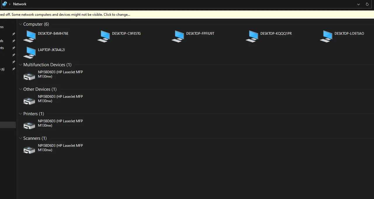 Kiểm tra kết quả hiển thị của các máy tính trong cùng Workgroup
