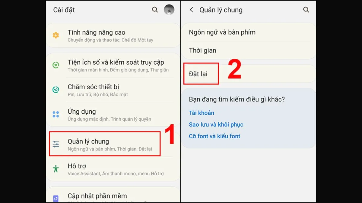 Làm sao để khôi phục cài đặt gốc sau khi đã cài đặt bàn phím Samsung bước 2