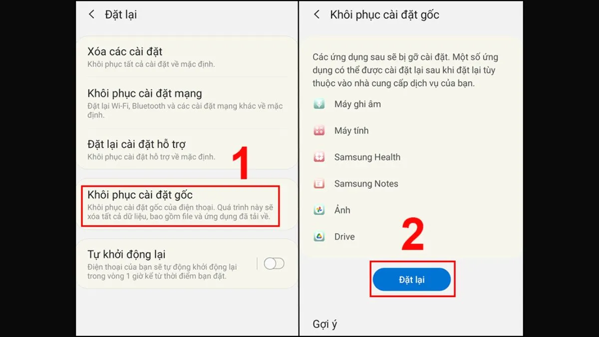 Làm sao để khôi phục cài đặt gốc sau khi đã cài đặt bàn phím Samsung bước 3