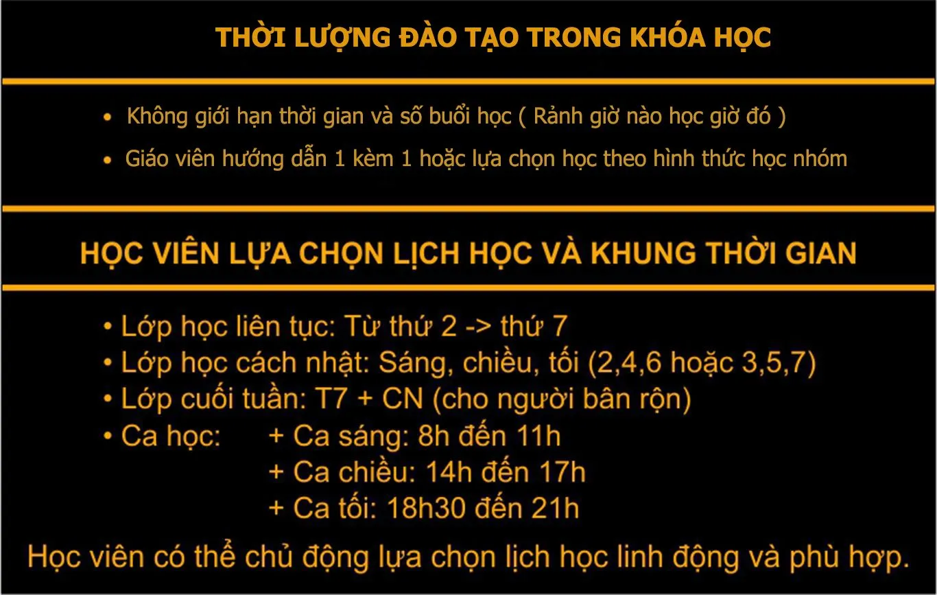 Lịch học ôn thi tin học ứng dụng cơ bản linh hoạt
