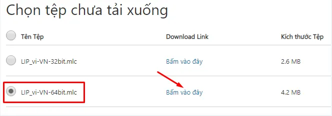 Lựa chọn phiên bản 32 bit hoặc 64 bit phù hợp với cấu hình máy
