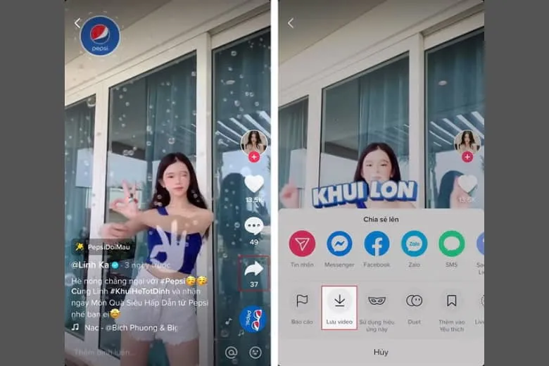 Lưu video TikTok chứa âm thanh yêu thích về điện thoại để chuẩn bị chuyển đổi