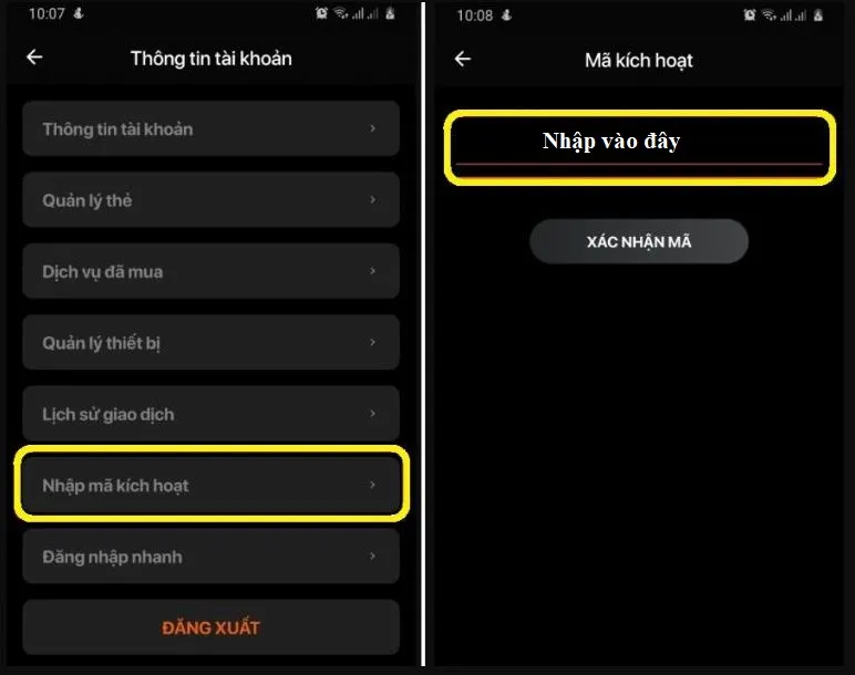 Sử dụng mã code trên TV