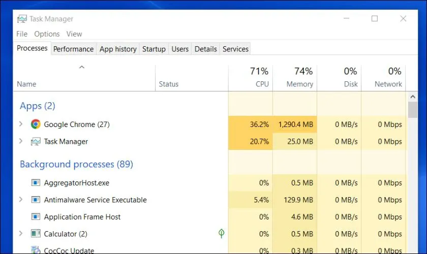 Phân biệt lỗi phần cứng hay phần mềm thông qua Task Manager