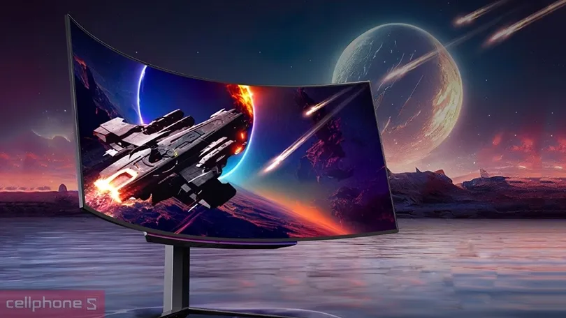Màn hình LG UltraGear OLED 45GR95QE-B với tấm nền OLED cong 800R