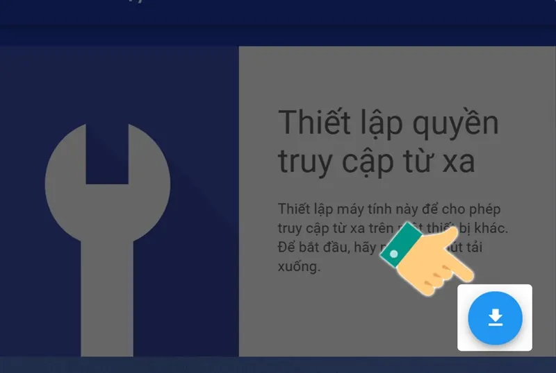 Màn hình thiết lập Chrome Remote Desktop trên máy tính Windows