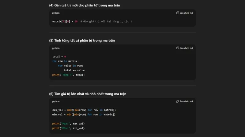 Thay đổi giá trị phần tử