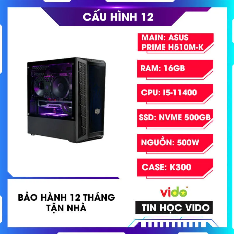 Máy tính bàn văn phòng giá rẻ cấu hình 12