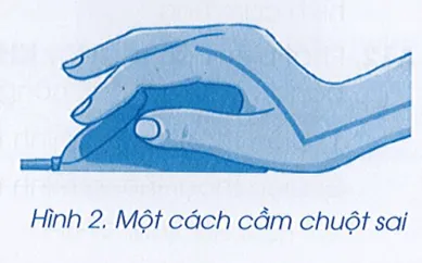 Minh họa lỗi cầm chuột sai khi cổ tay bị gập quá mức