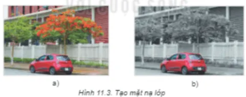 Minh họa sự thay đổi màu sắc và lớp trong chuyên đề tin học lớp 11